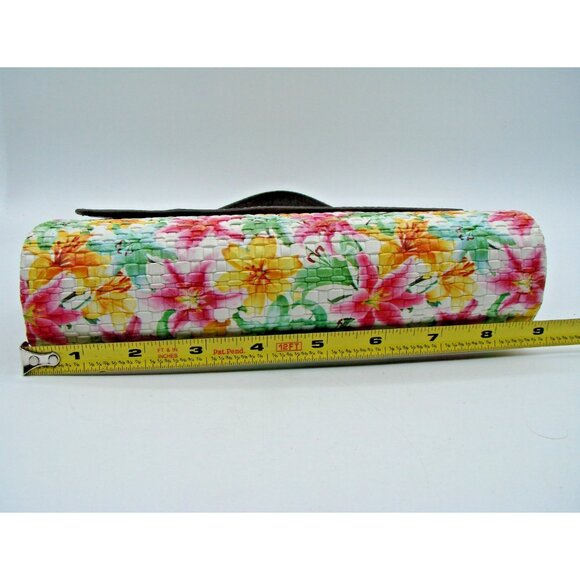 Rattan Floral Hand Bag Removable Crossbody Strap Island Boho Nature Country Vtg - Picture 9 of 12